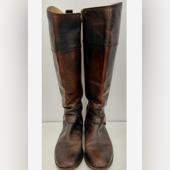 Frye, size 8.5, Melissa Dark Brown Leather Riding Boots - Picture 1 of 5